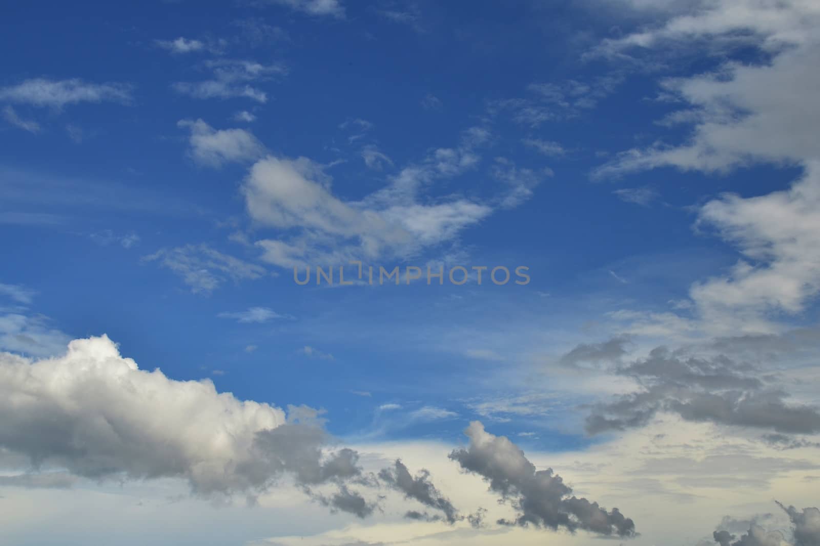 Beautiful sky with clouds background.