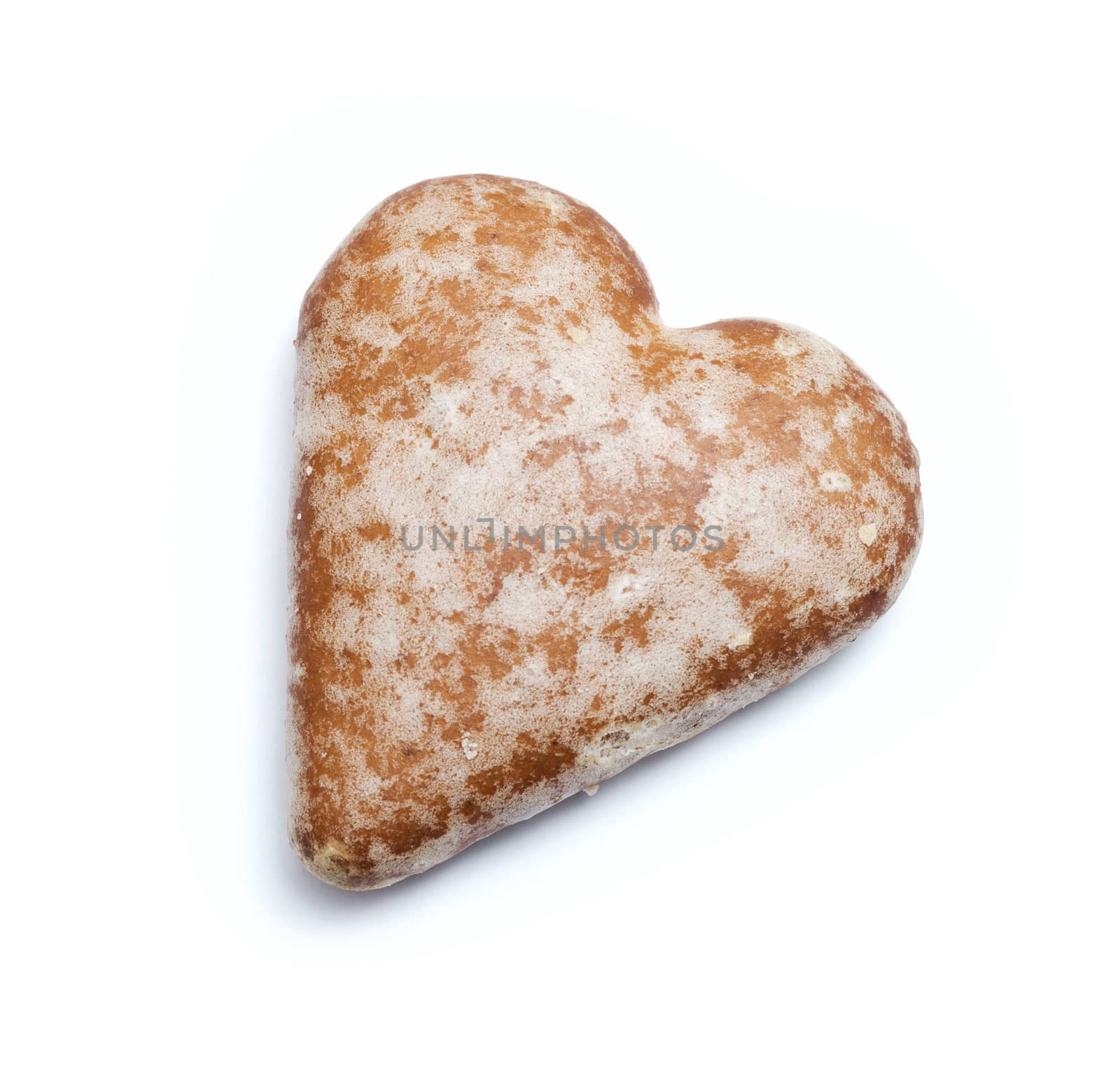 polish traditional gingerbread biscuit isolated on white