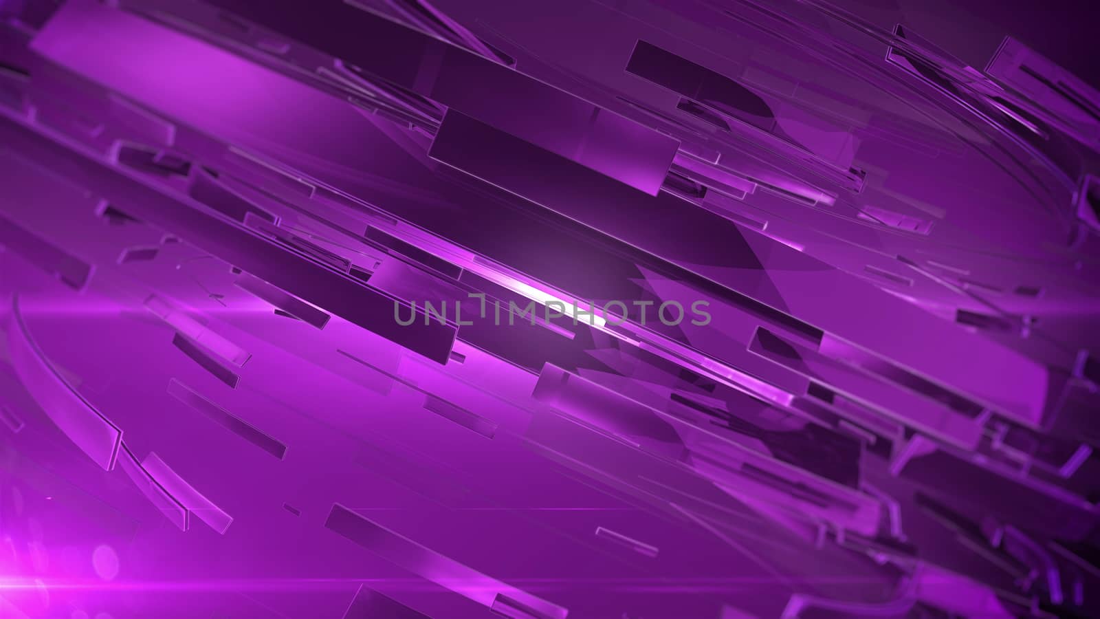 Abstract 3D background with lens flare. Purple colors. v. 2