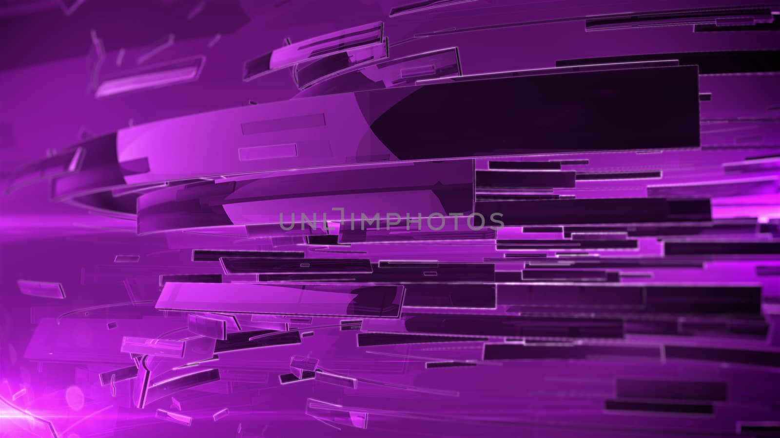 3d abstract business sphere. Purple color and DOF.