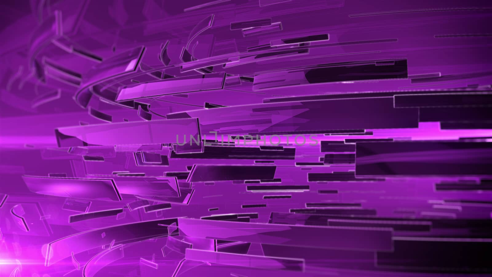 3d abstract business sphere. Purple color and DOF.