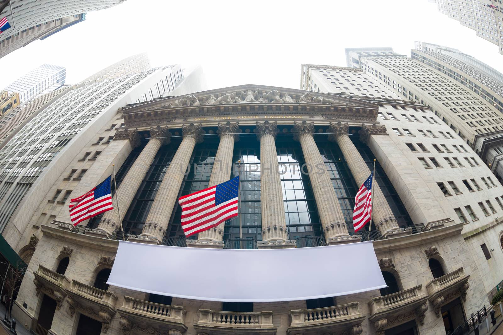 New York Stock Exchange, Manhattan, New York City. It is the world's largest stock exchange by market capitalization of its listed companies. Copy space.