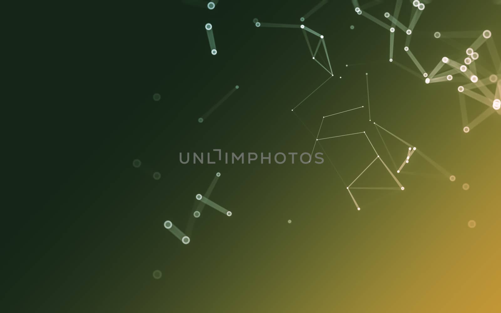 Abstract polygonal space low poly dark background with connecting dots and lines. Connection structure. 3d rendering