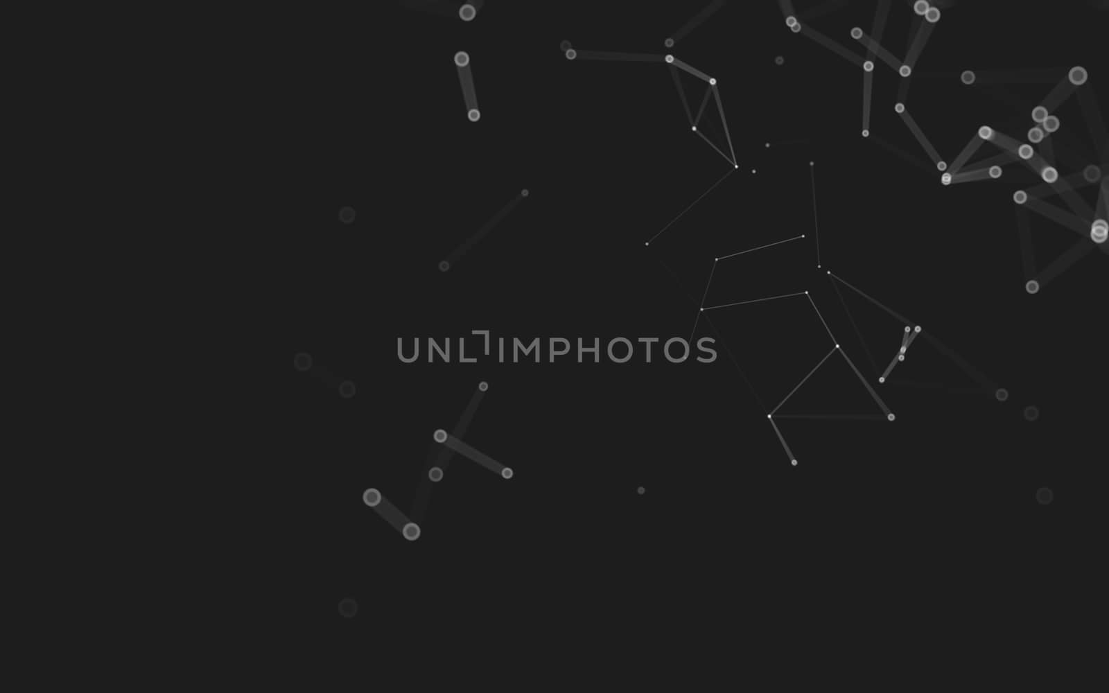 Abstract polygonal space low poly dark background, 3d rendering by teerawit