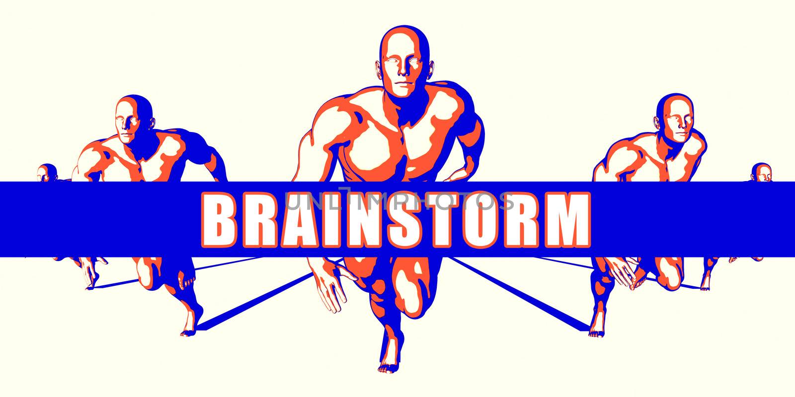 Brainstorm as a Competition Concept Illustration Art