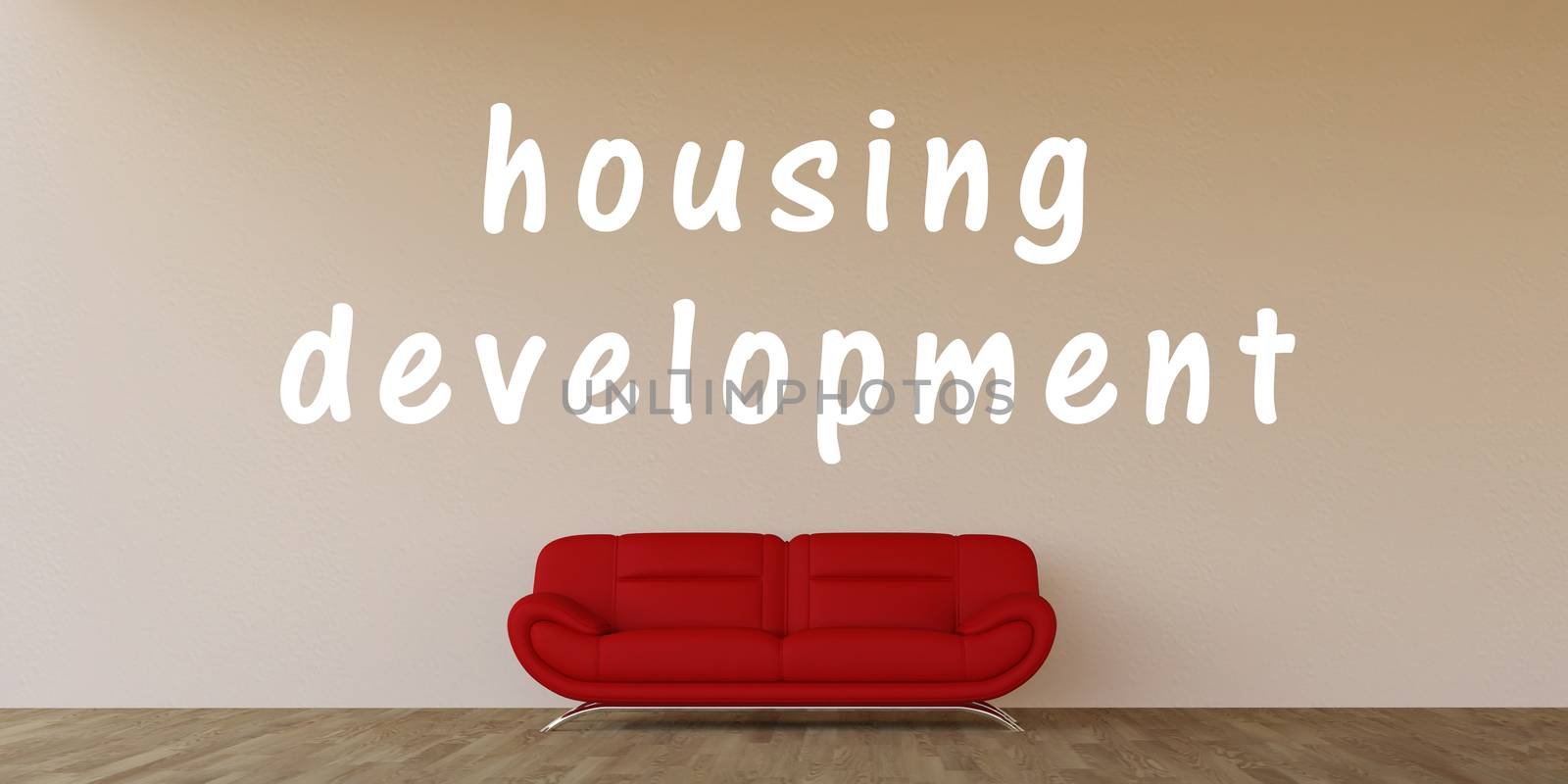 Housing Development Concept with Home Interior Art