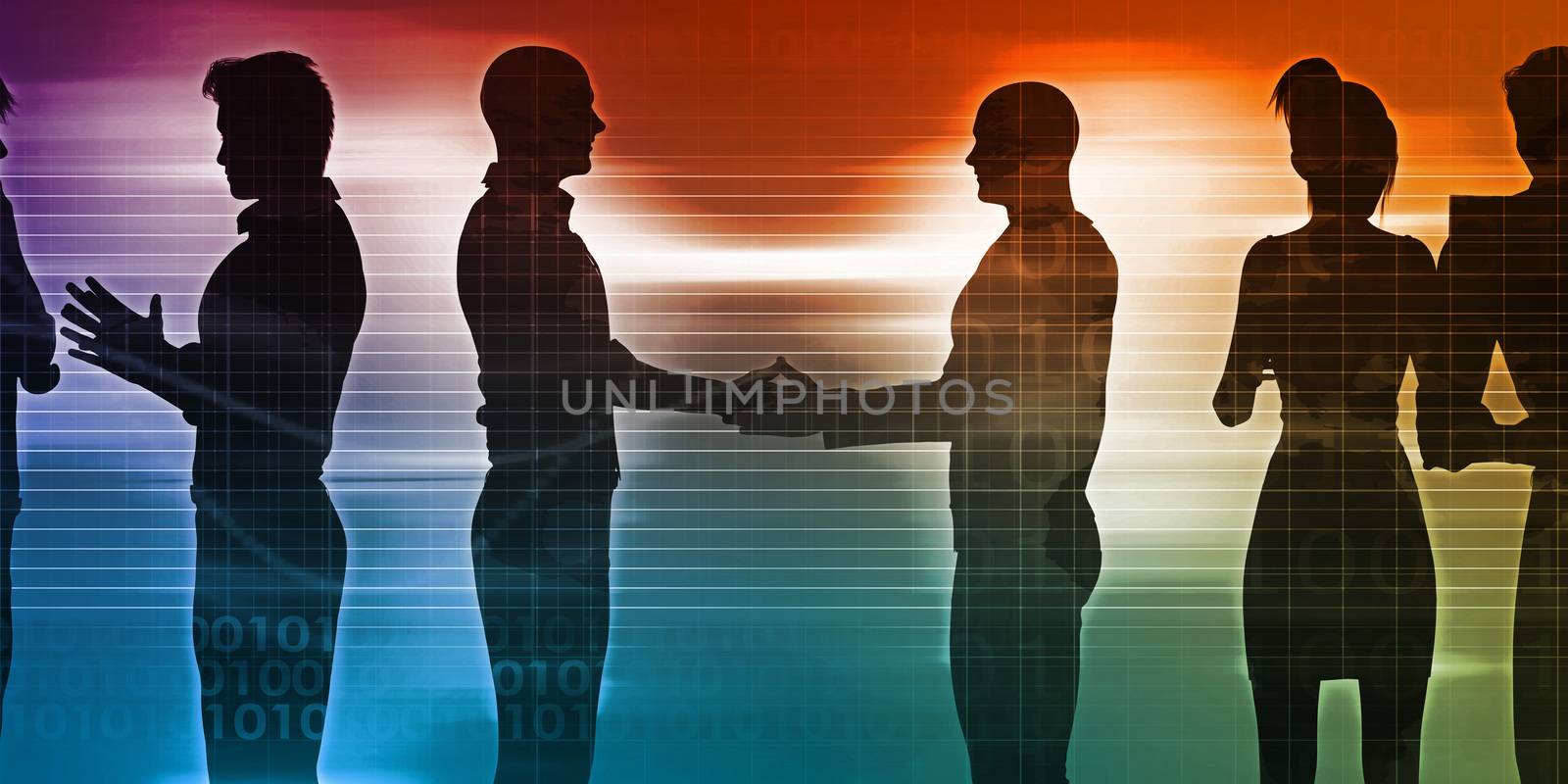 Business Networking Session as an Illustration Concept