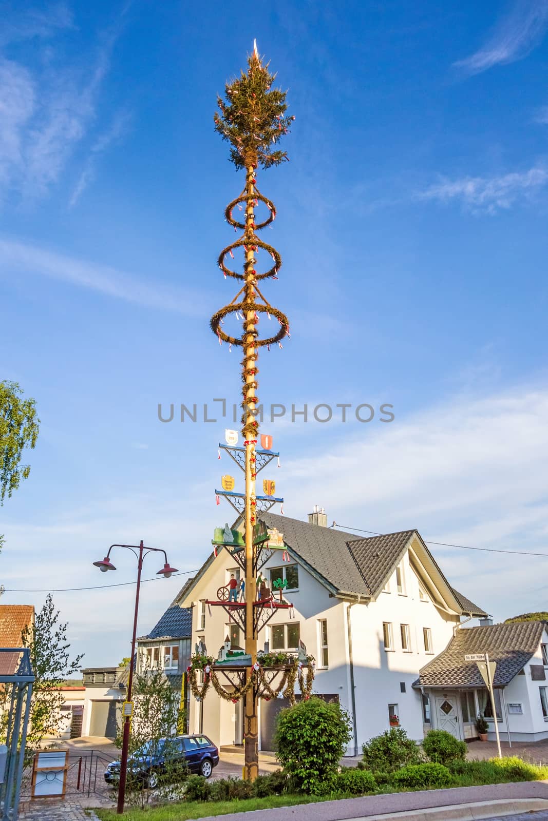May pole in Bartholomae, Germany by aldorado