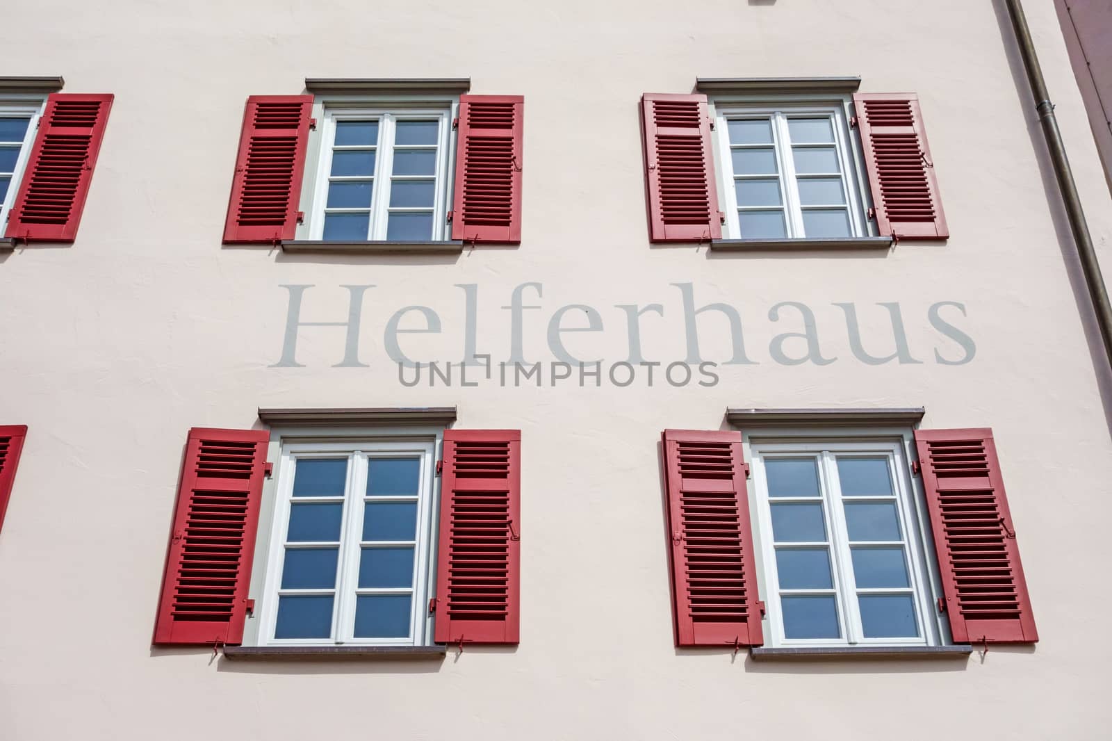 Backnang, Germany - April 2, 2016: Art gallery of the city of Backnang (Helferhaus). It hosts different exhibitions each year with oeuvres from regional and national artists.