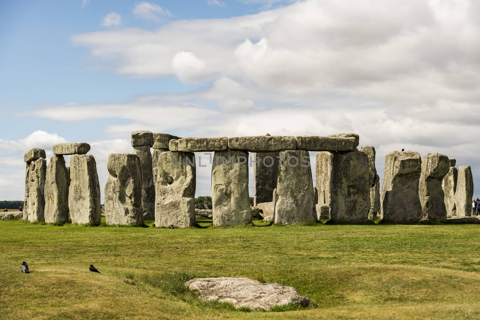 Stonehenge an ancient prehistoric stone monument near Salisbury, Wiltshire, UK. It was built anywhere from 3000 BC to 2000 BC. Stonehenge is a UNESCO World Heritage Site in England.