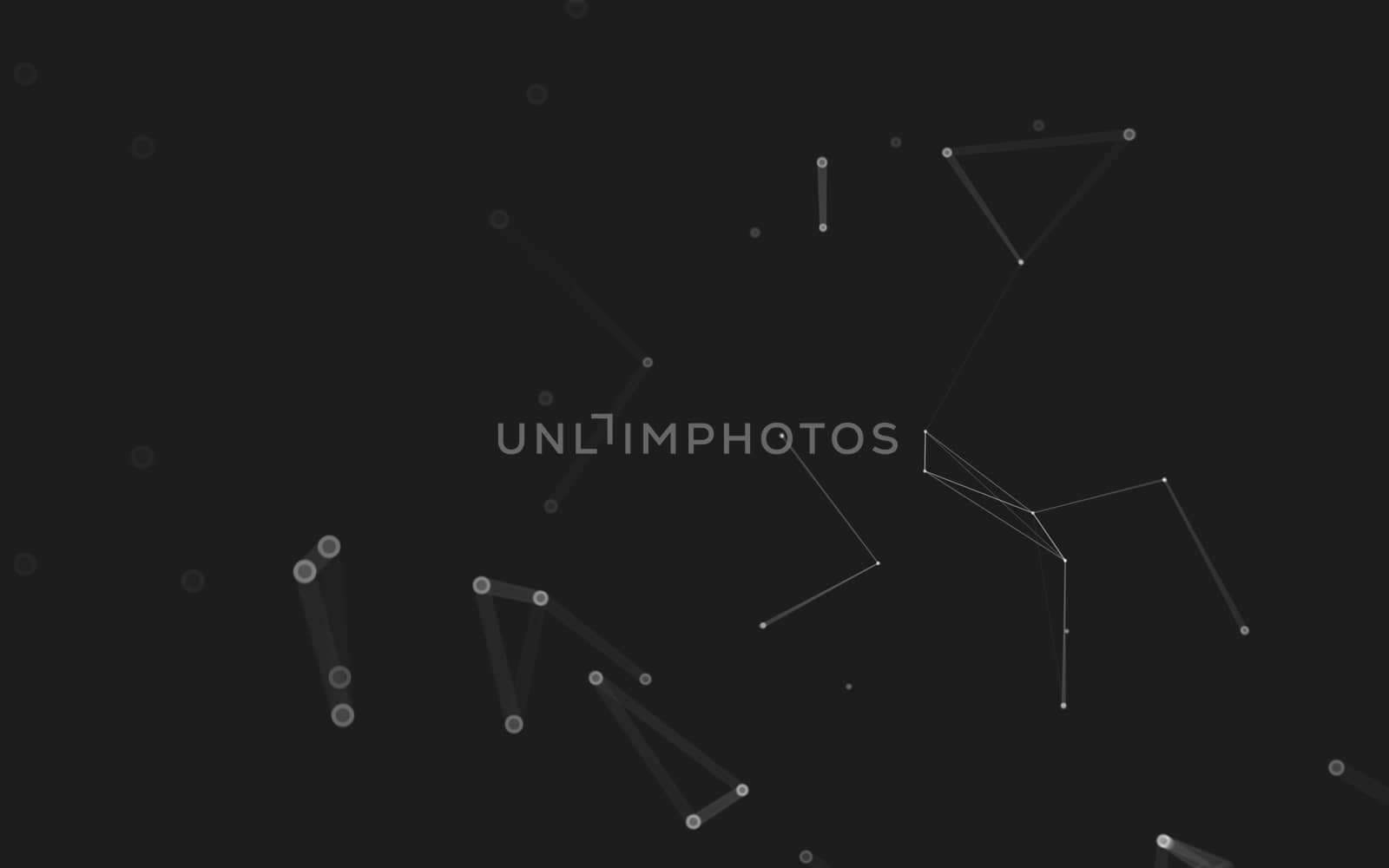 Abstract polygonal space low poly dark background, 3d rendering by teerawit