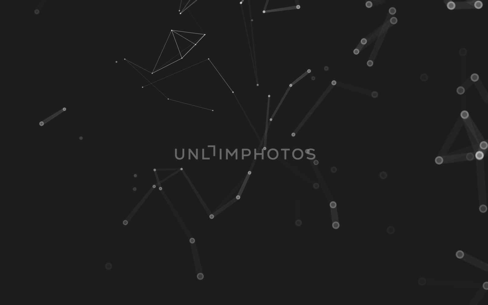 Abstract polygonal space low poly dark background with connecting dots and lines. Connection structure. 3d rendering