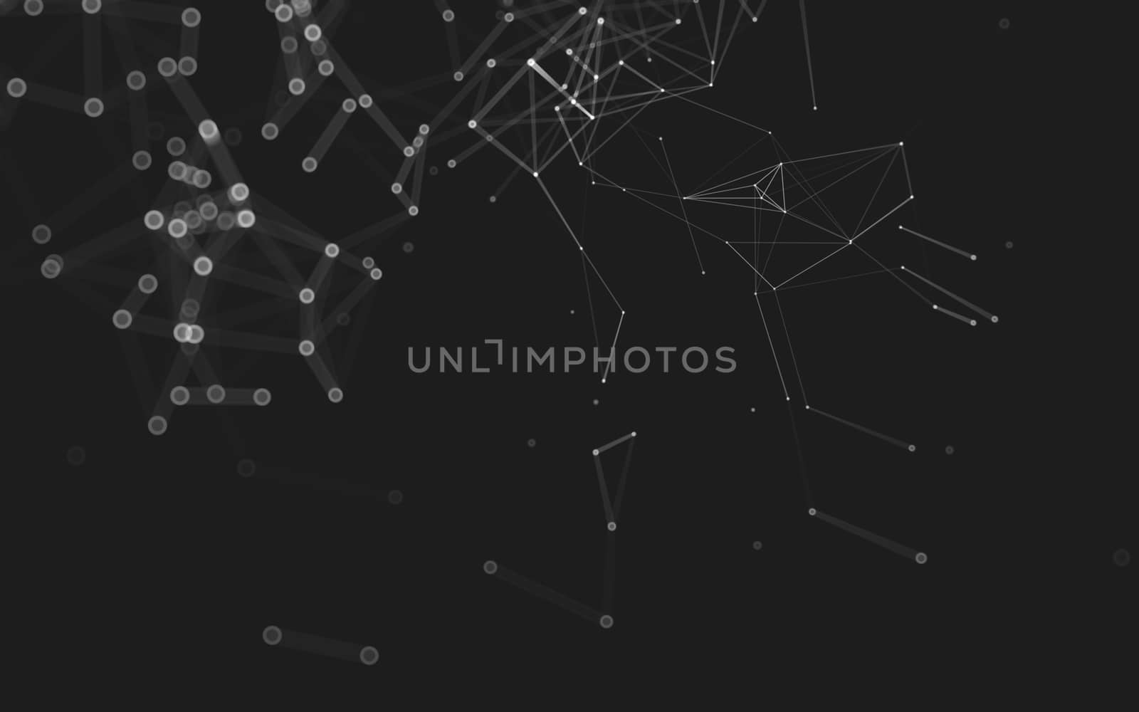 Abstract polygonal space low poly dark background, 3d rendering by teerawit