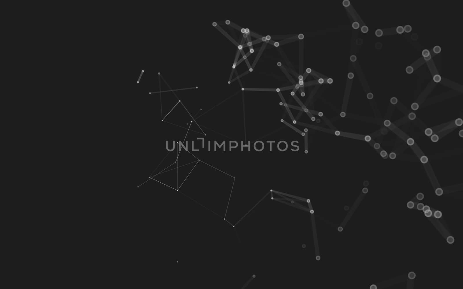 Abstract polygonal space low poly dark background with connecting dots and lines. Connection structure. 3d rendering