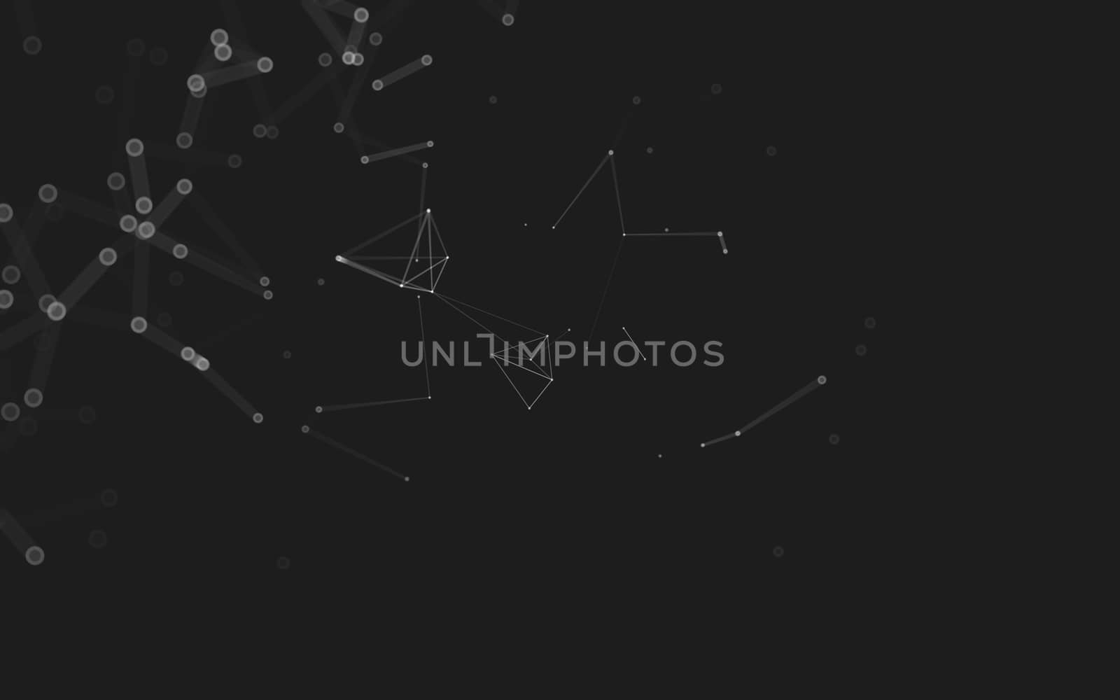 Abstract polygonal space low poly dark background, 3d rendering by teerawit