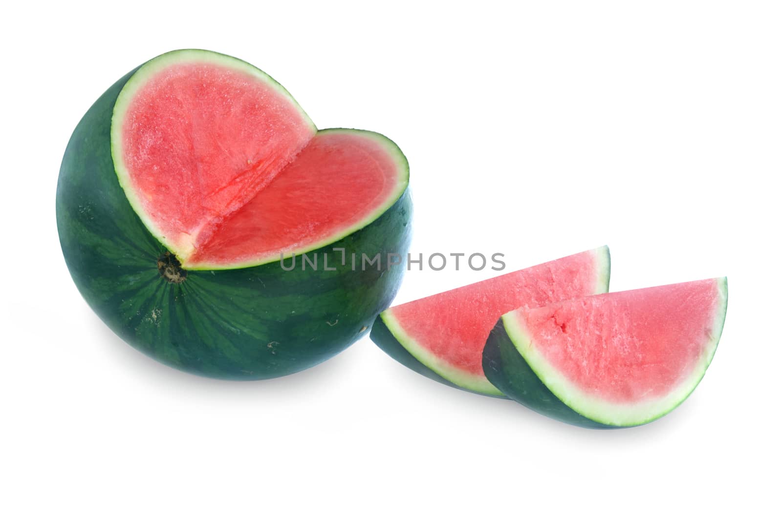 Watermelon on white background by unikpix