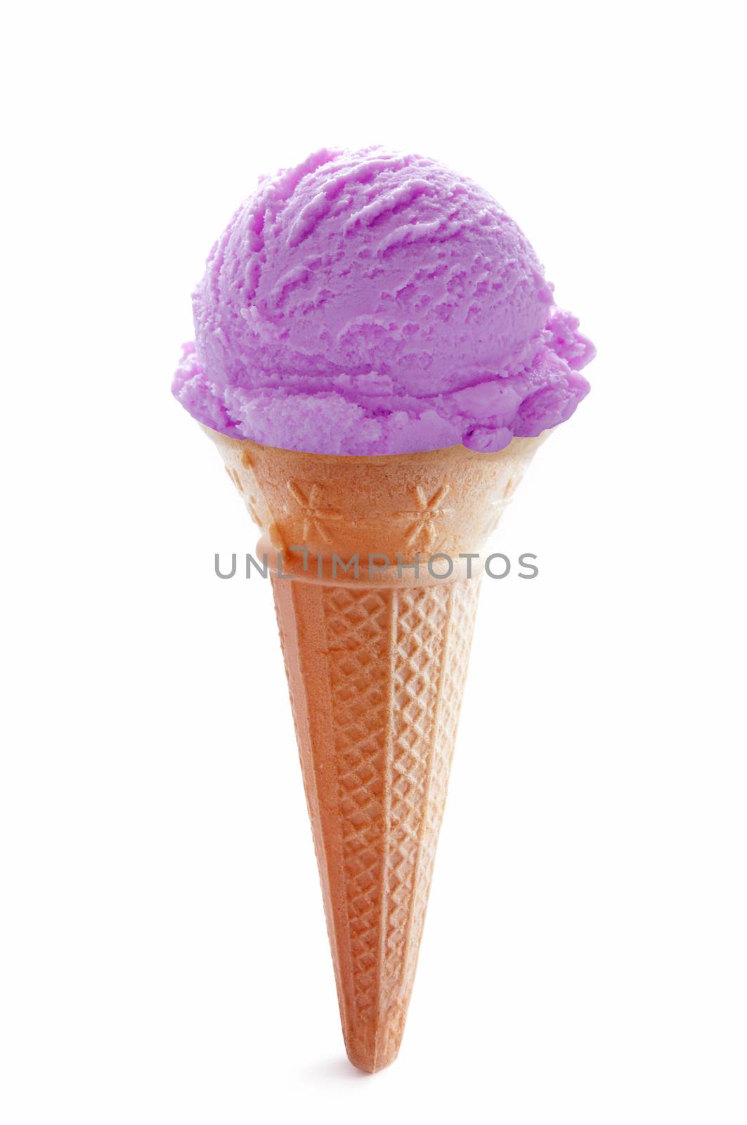 Blueberry ice cream cone by unikpix