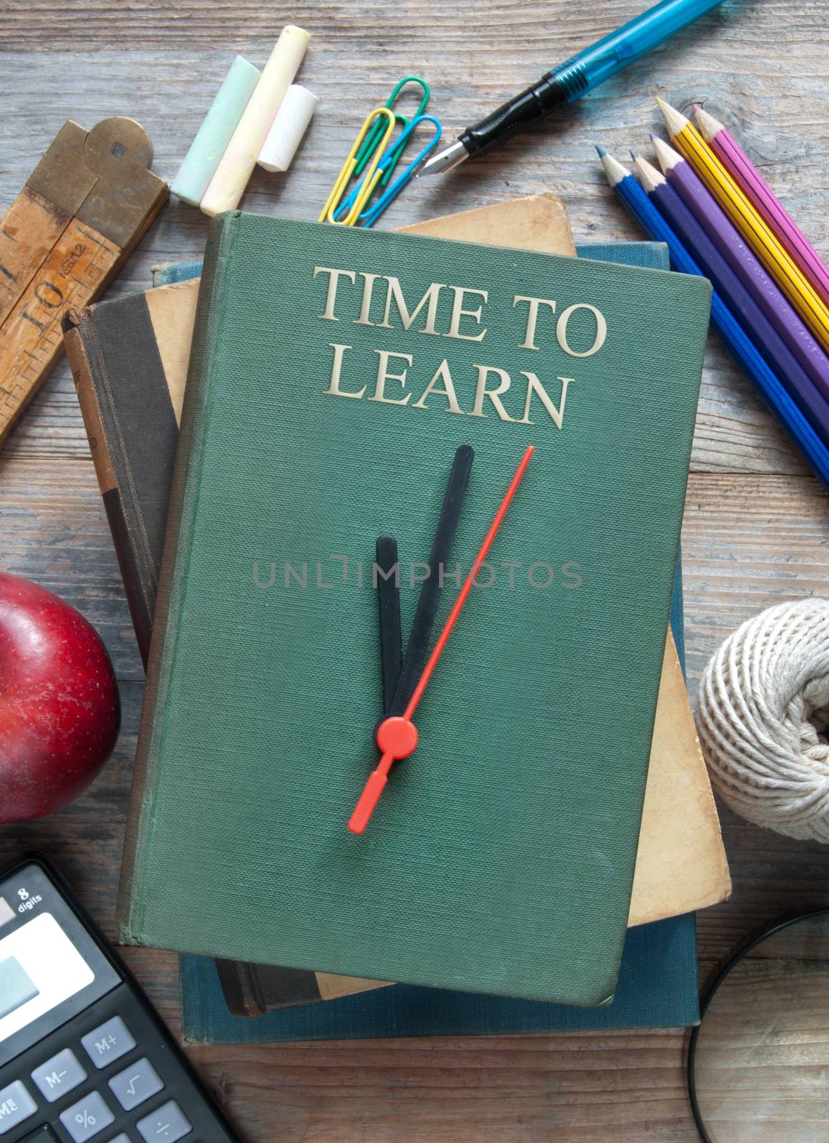 Time to learn clock book cover  by unikpix