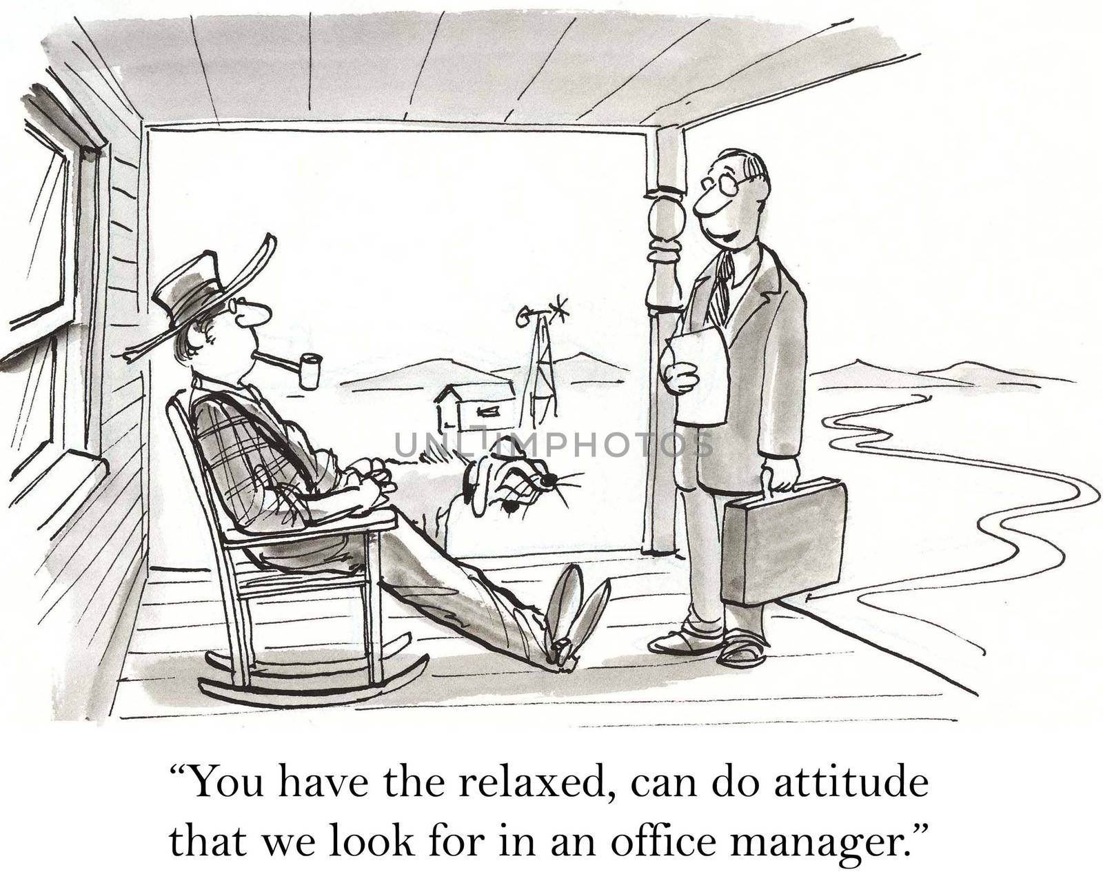 "You have the relaxed, can do attitude we look for in an office manager."