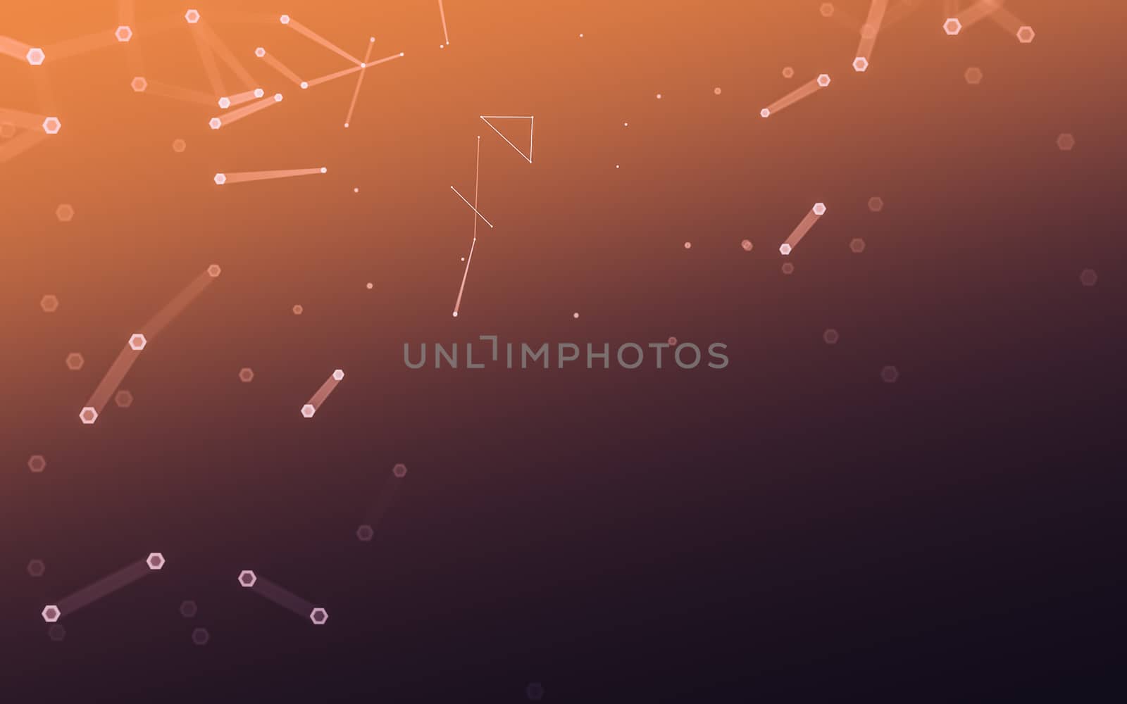 Abstract polygonal space low poly dark background, 3d rendering by teerawit