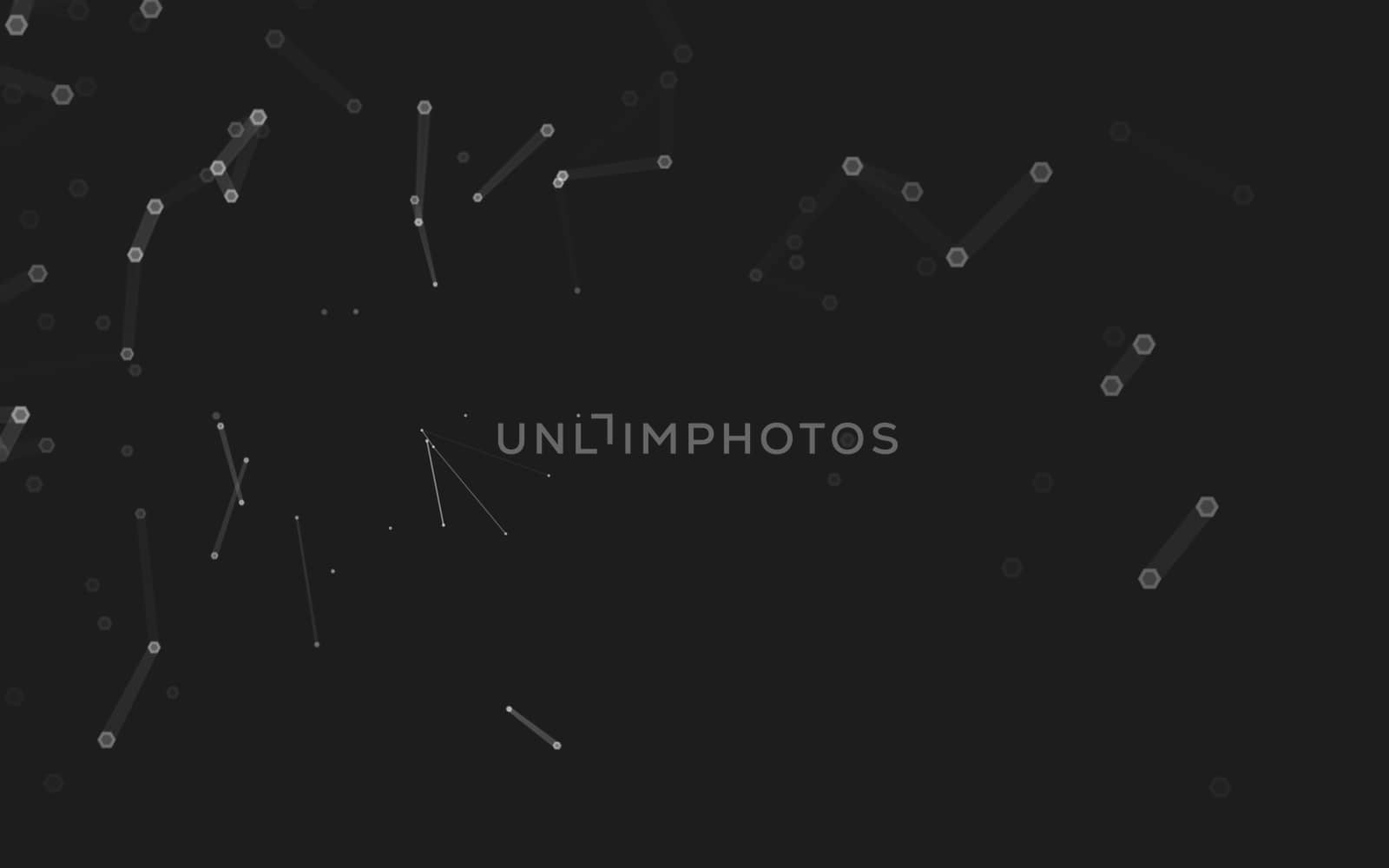 Abstract polygonal space low poly dark background, 3d rendering by teerawit