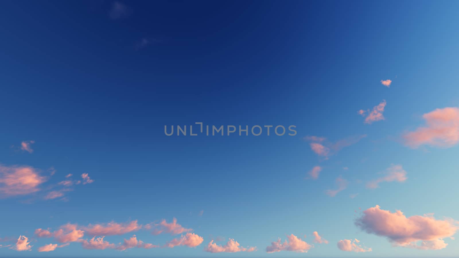 Cloudy blue sky abstract background, blue sky background with tiny clouds, 3d rendering

