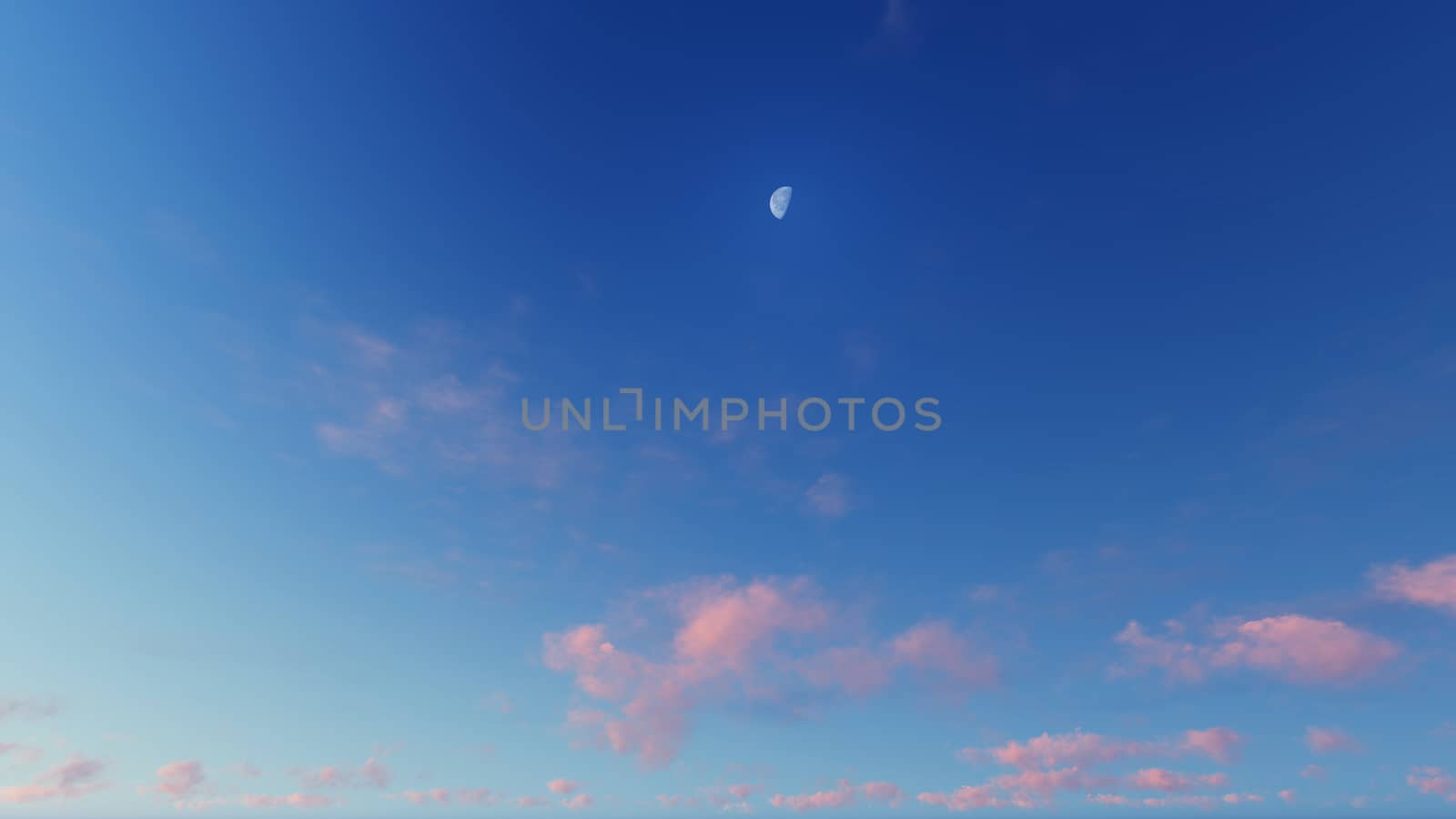 Cloudy blue sky abstract background, blue sky background with tiny clouds, 3d rendering

