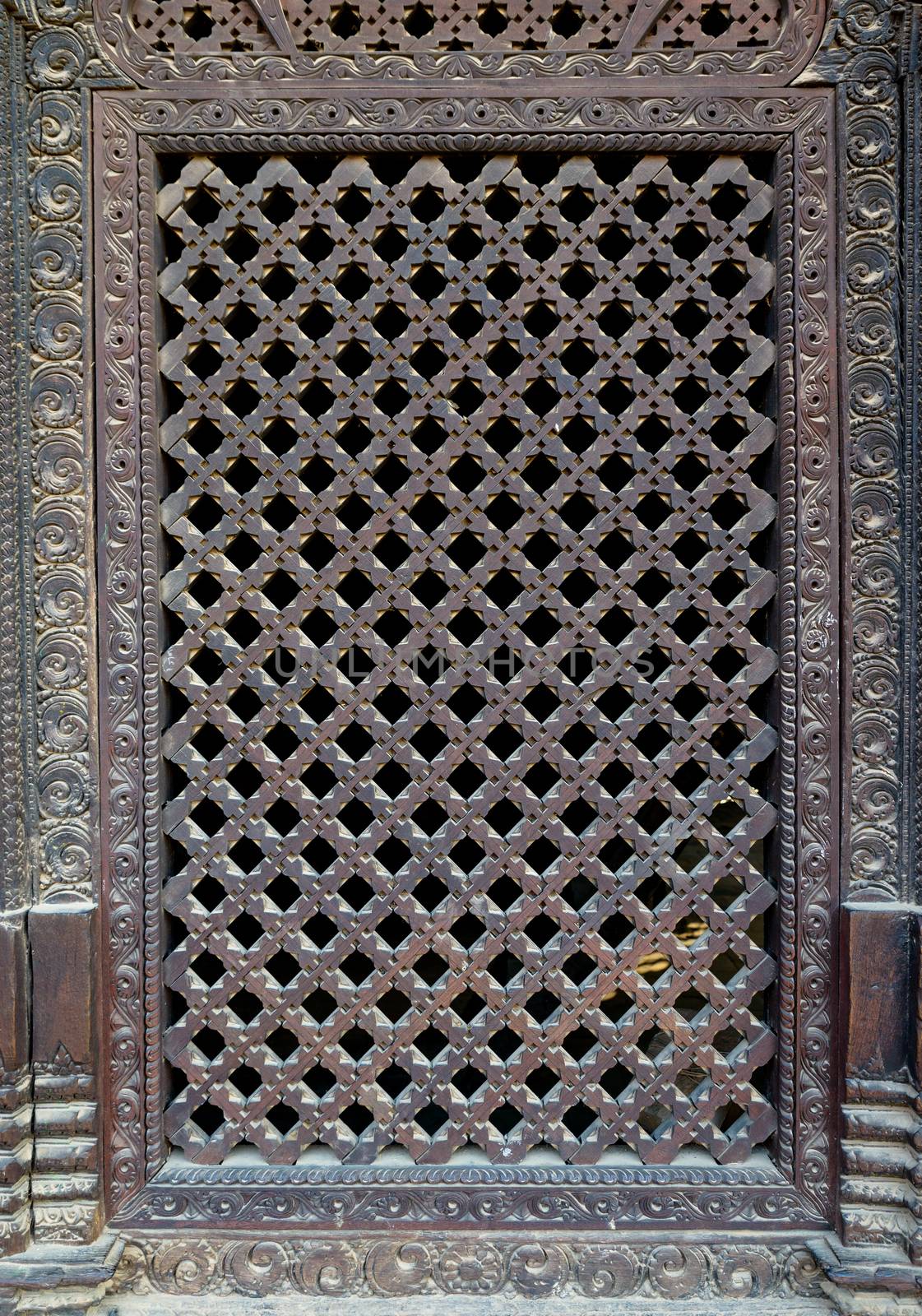 Wooden Nepalese window called Ankhi jhyal