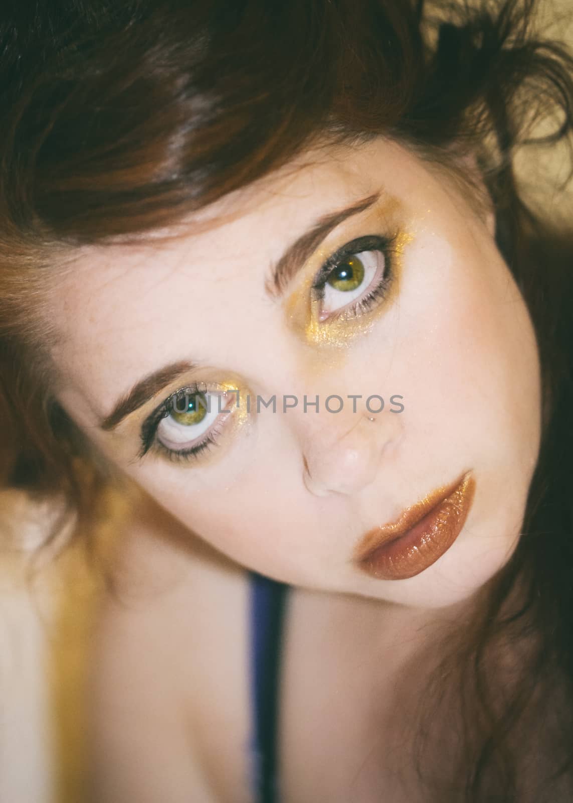 Close up portrait of a red-haired woman