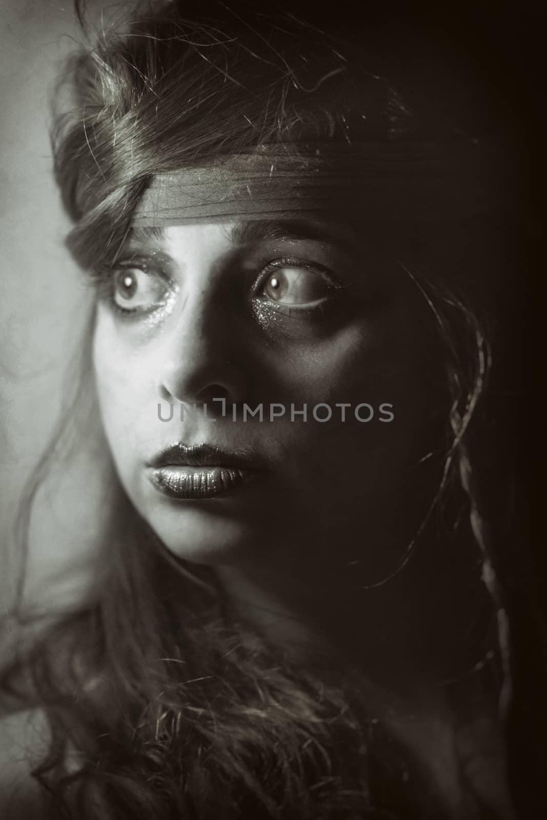 Close up portrait of a red-haired woman