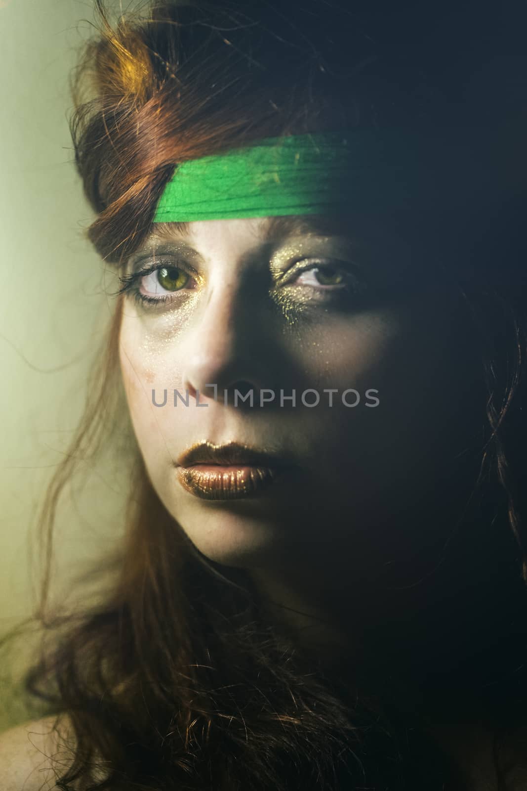 Close up portrait of a red-haired woman