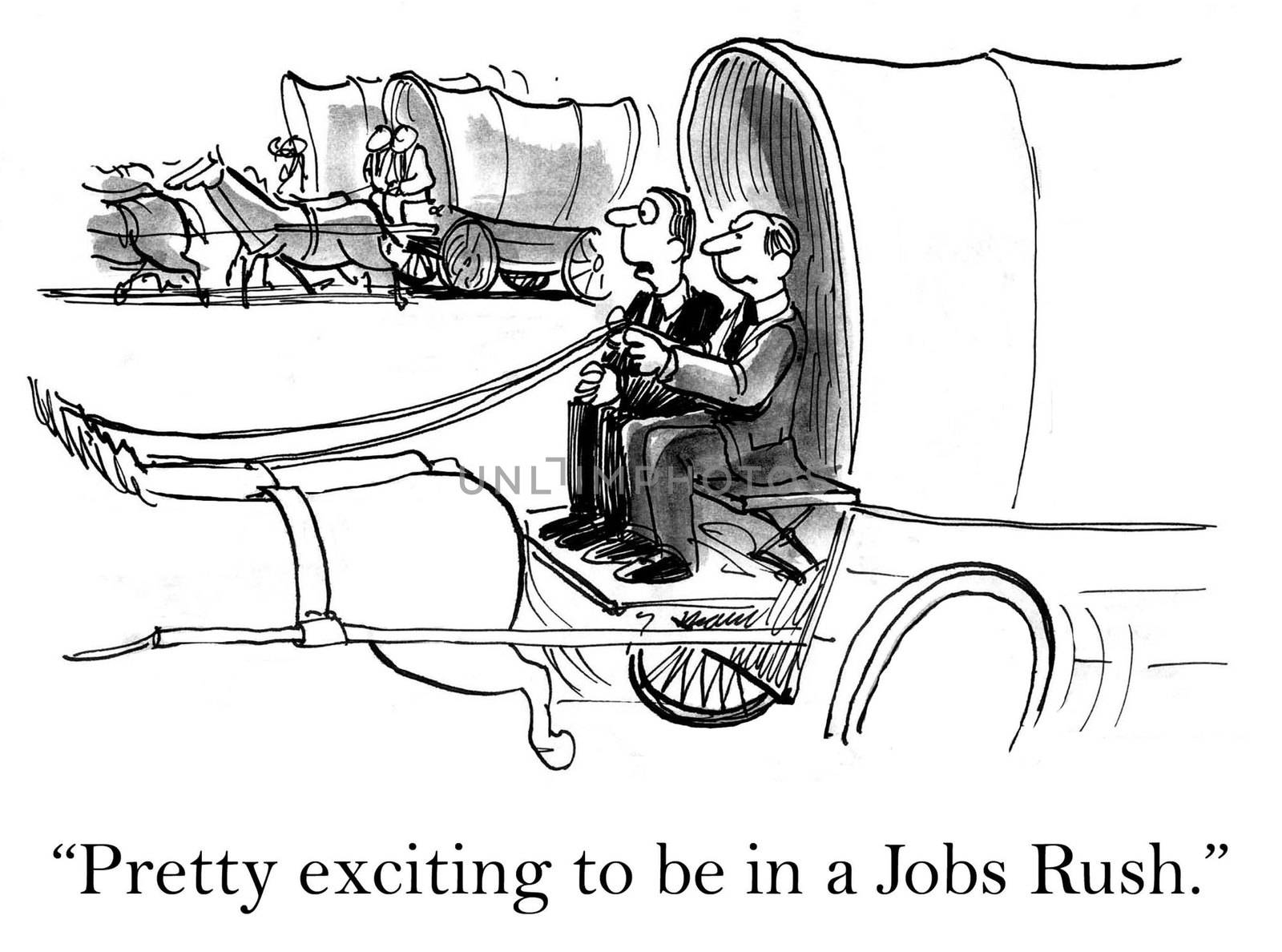 "Pretty exciting to be in a jobs rush."