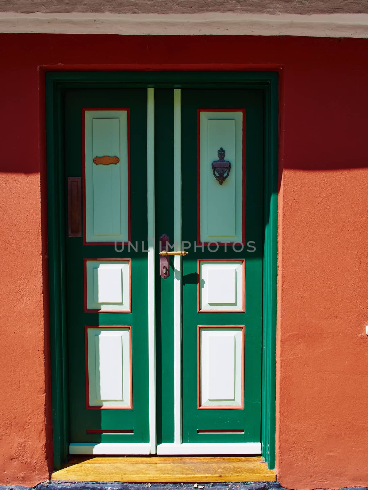 Bright colors traditional painted wooden door by Ronyzmbow