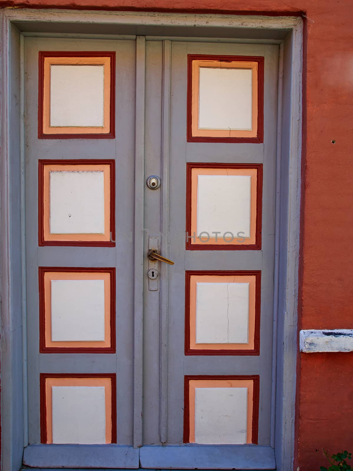 Bright colors traditional painted wooden door by Ronyzmbow