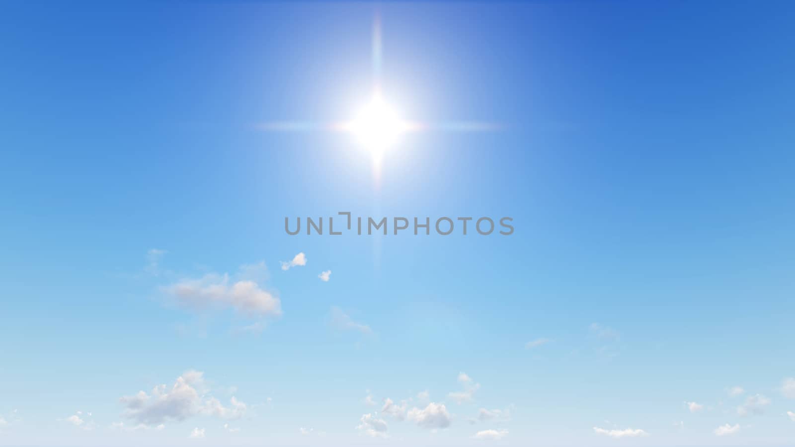 Cloudy blue sky abstract background, blue sky background with tiny clouds, 3d rendering

