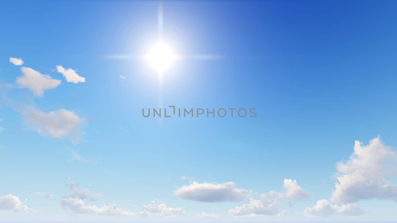 Cloudy blue sky abstract background, blue sky background with tiny clouds, 3d rendering

