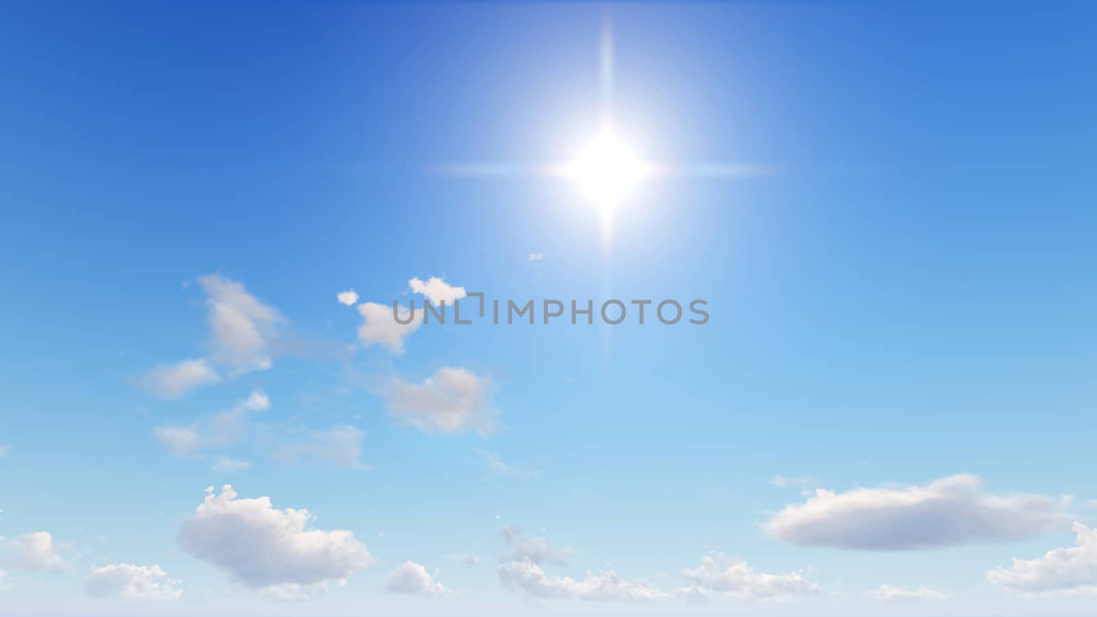 Cloudy blue sky abstract background, blue sky background with tiny clouds, 3d rendering

