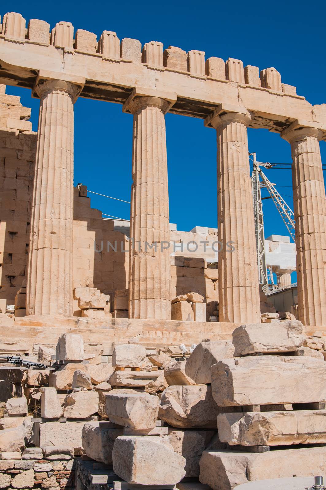 Vertical view of the greek Acropolis