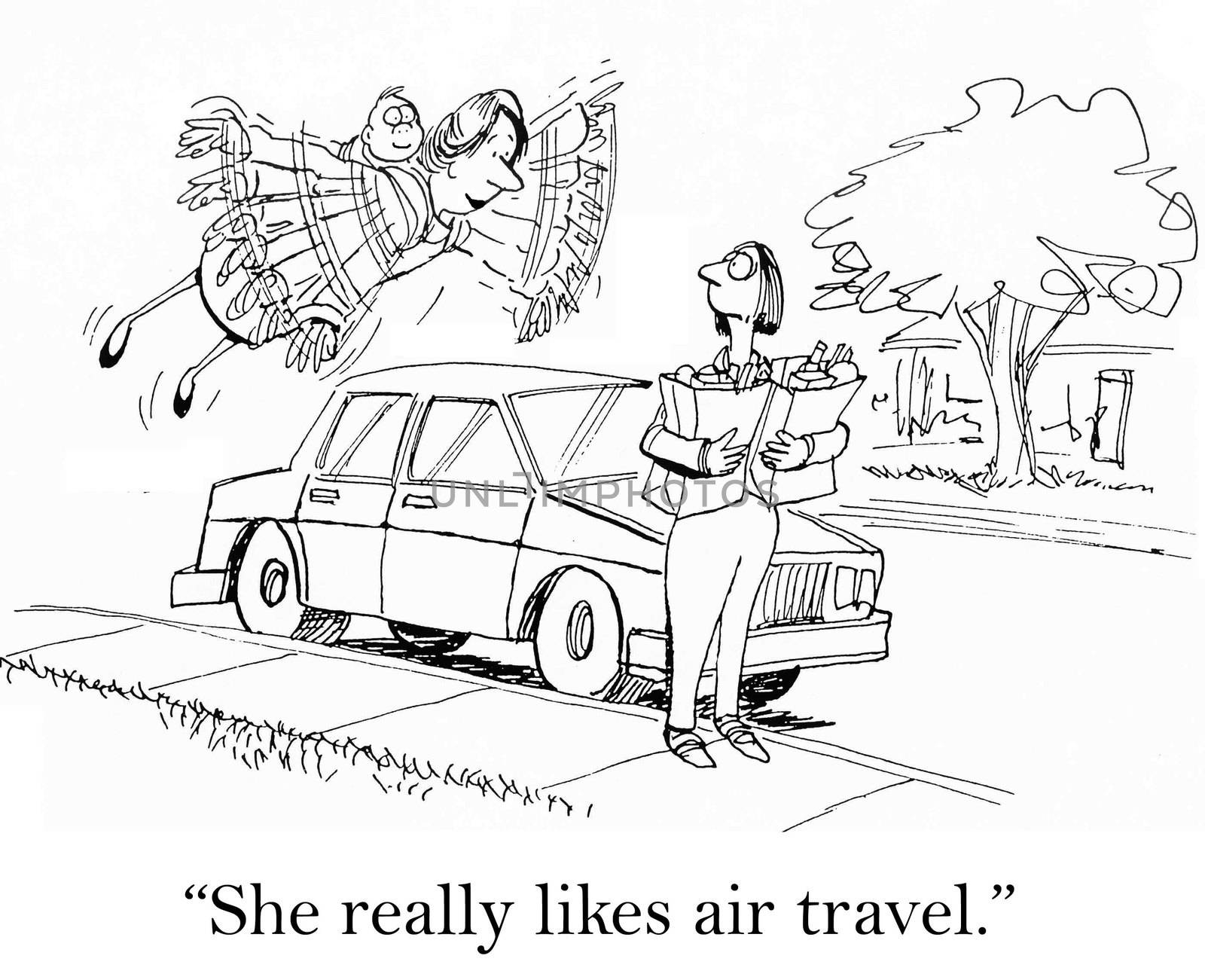 "She really likes air travel."
