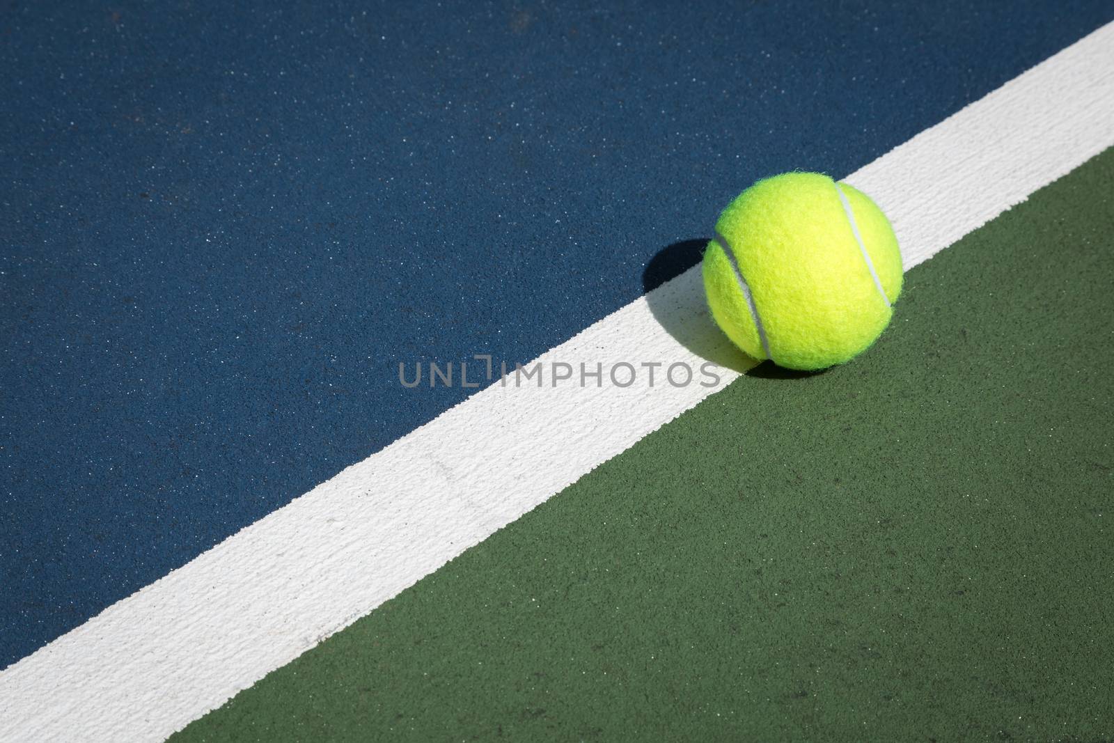 Tennis ball on the court