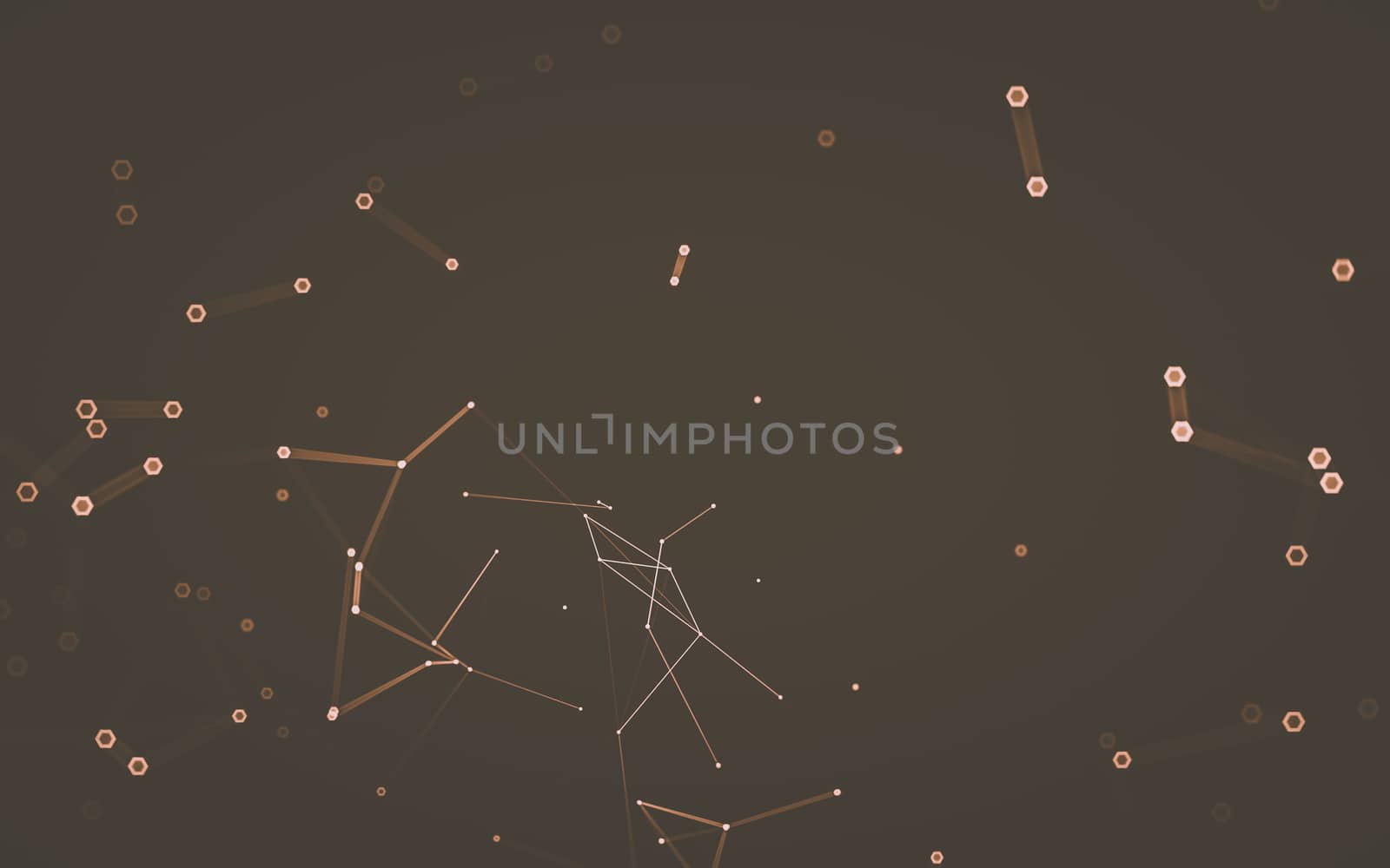 Abstract polygonal space low poly dark background, 3d rendering by teerawit