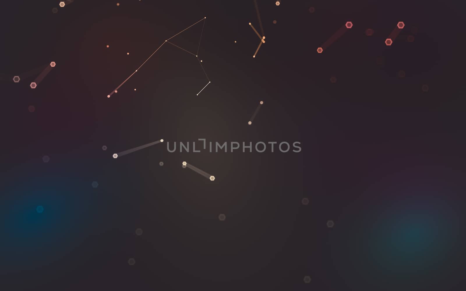 Abstract polygonal space low poly dark background, 3d rendering by teerawit