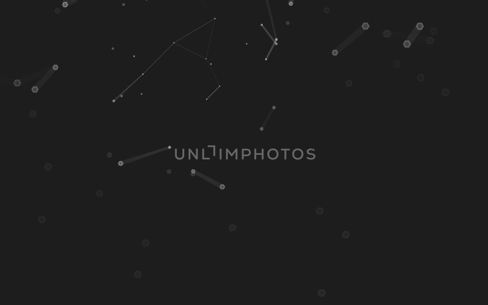 Abstract polygonal space low poly dark background with connecting dots and lines. Connection structure. 3d rendering