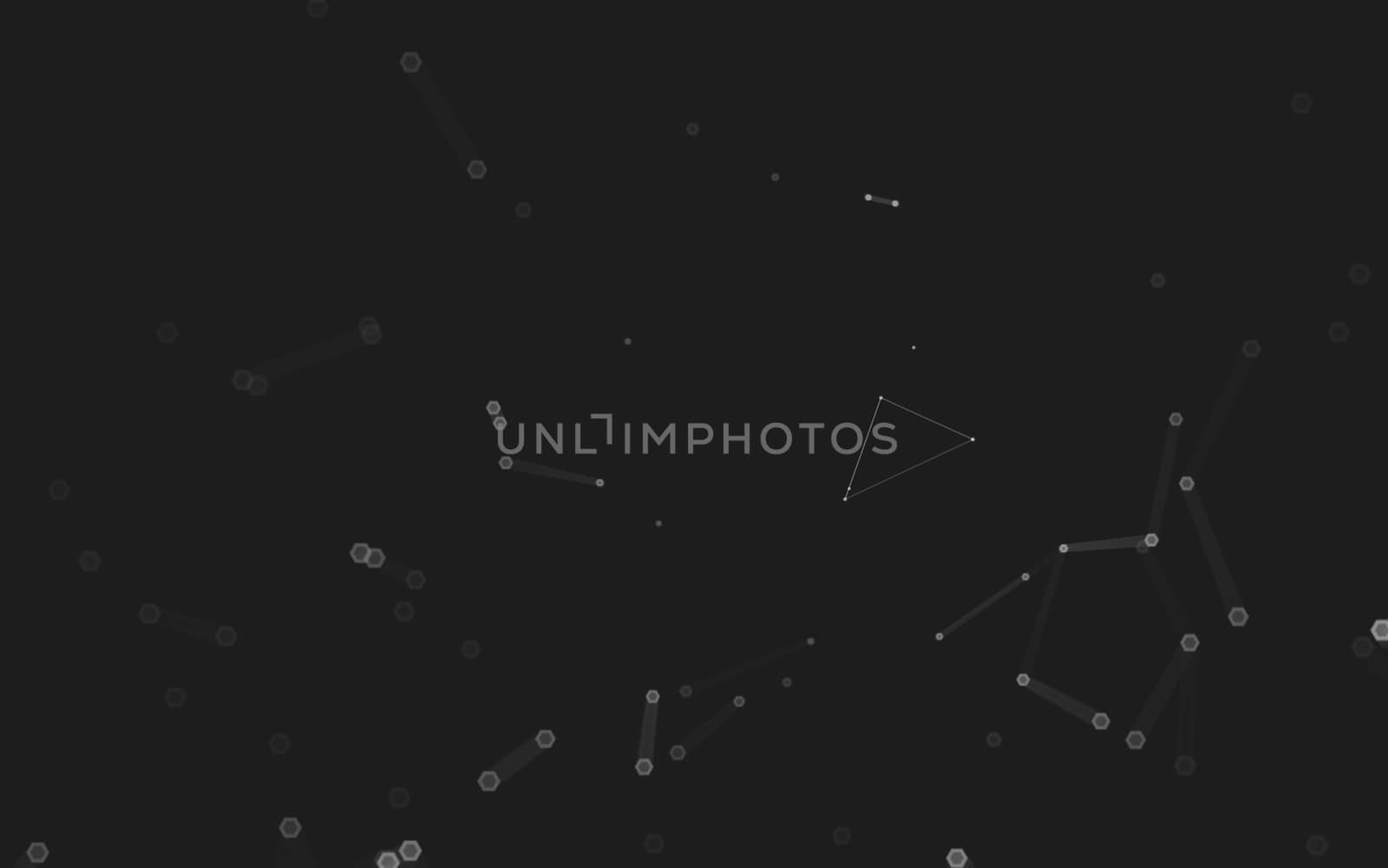 Abstract polygonal space low poly dark background, 3d rendering by teerawit