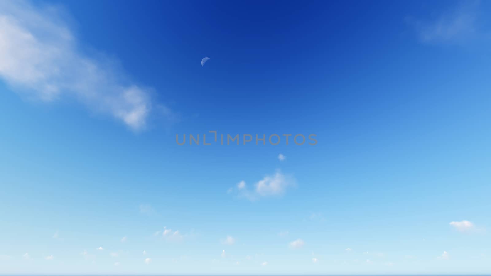 Cloudy blue sky abstract background, blue sky background with tiny clouds, 3d rendering

