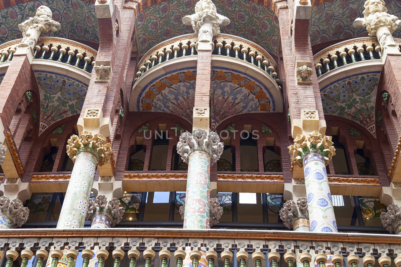 Details of Palau de la Musica Catalana, outdoor, Barcelona ,Spain