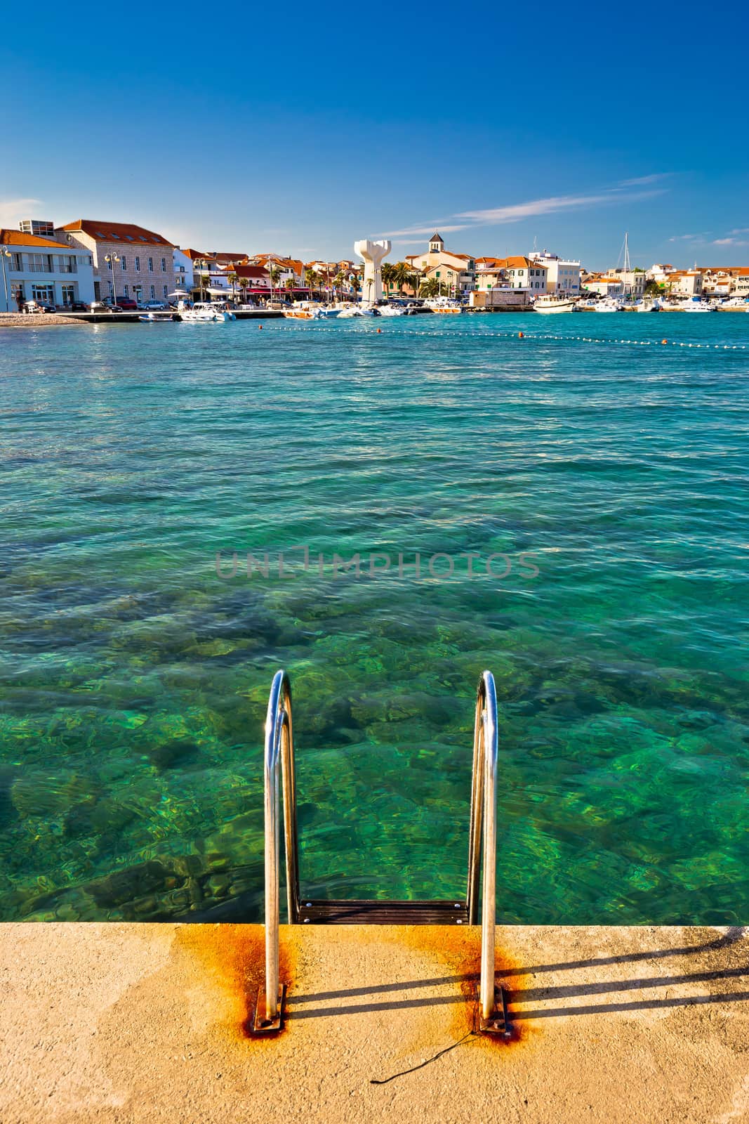 Town of Vodice view from beach by xbrchx