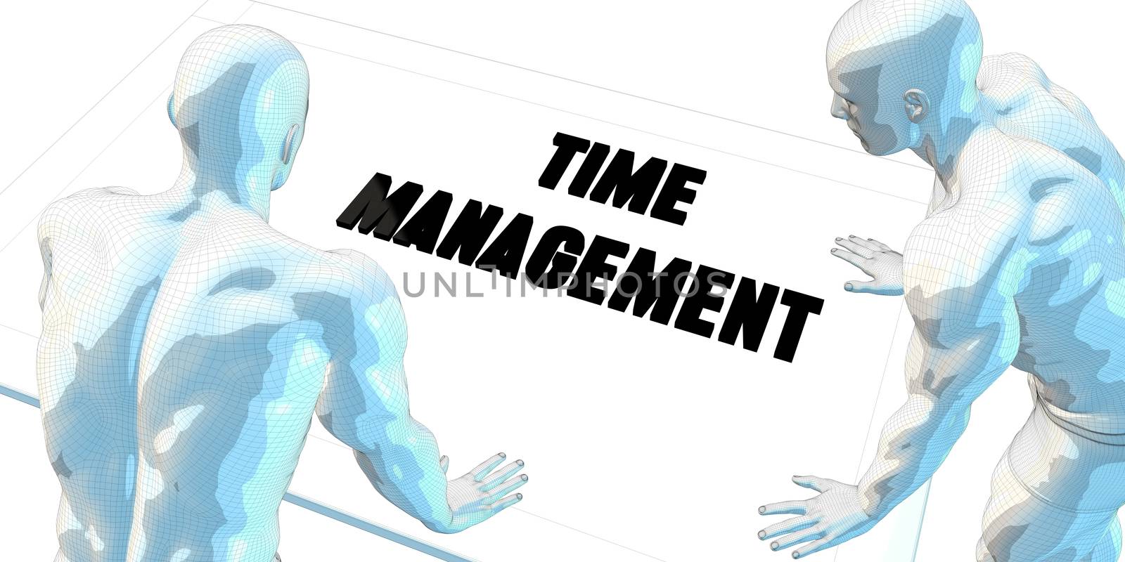 Time Management Discussion and Business Meeting Concept Art