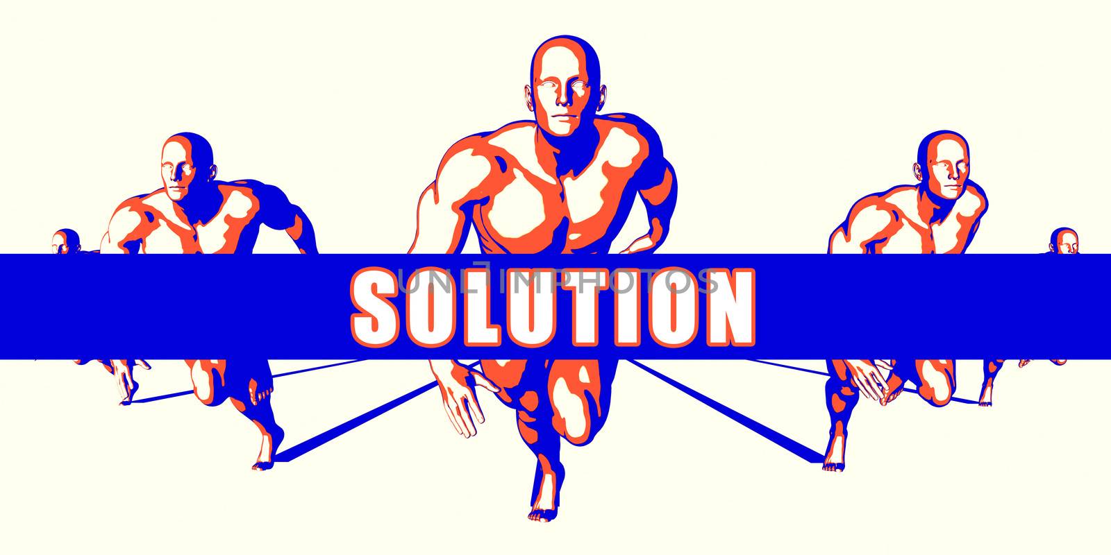 Solution as a Competition Concept Illustration Art