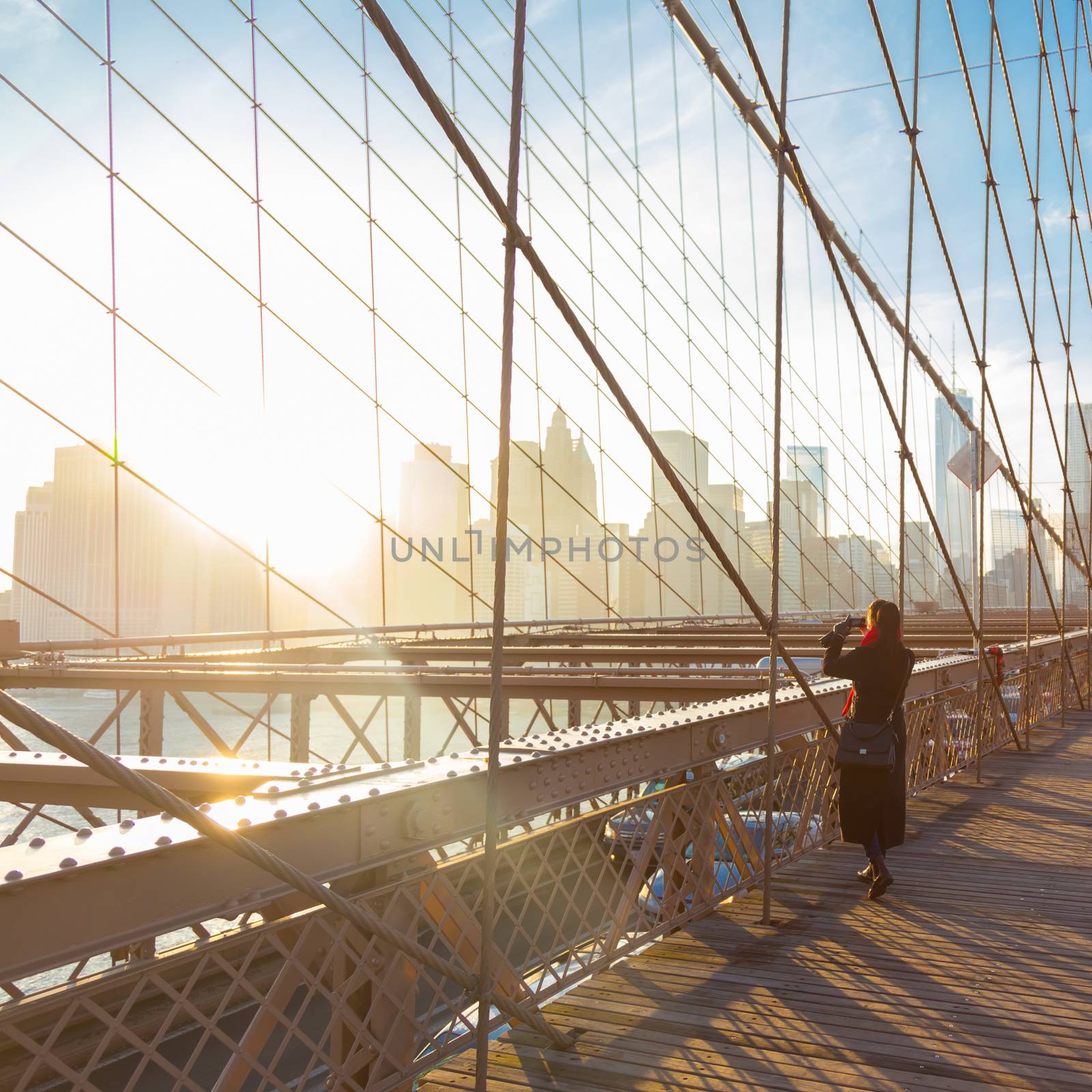 Brooklyn bridge at sunset, New York City. by kasto